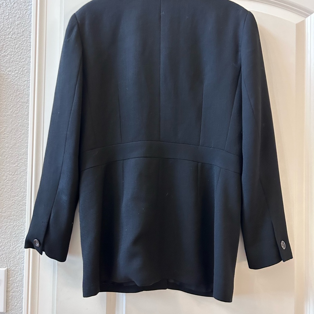 Vintage 90’s Ann Taylor Black 100% wool utility inspired lined blazer. EUC - Picture 6 of 14